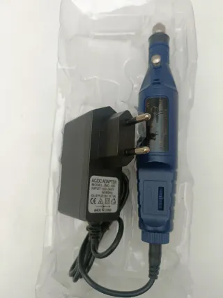 Pulidor Uñas Gel Eléctrico Azul y Plateado