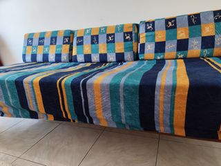 Sofá cama 90x200 de madera maciza con colchón
