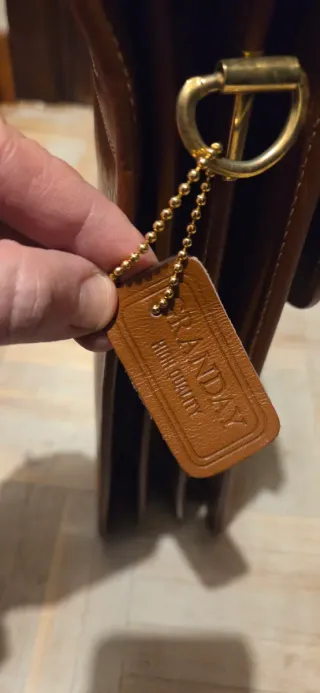 Maletín de cuero Granday marrón nuevo