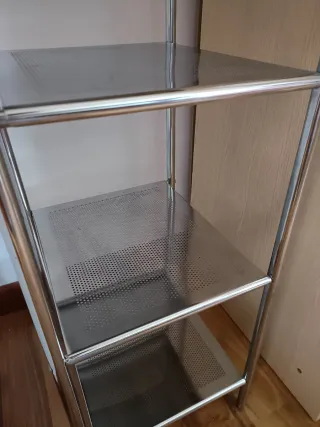 Mueble auxiliar aluminio 4 estantes