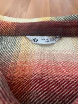 Sobrecamisa Zara cuadros polar Talla L