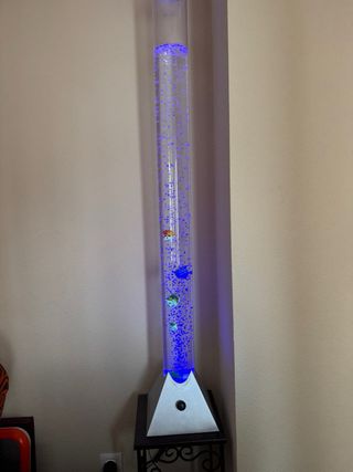 Lámpara LED Gris Peces Burbujas