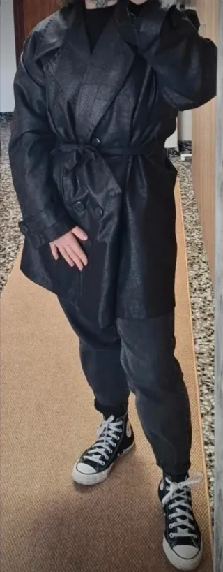 Gabardina efecto piel serpiente vintage talla XXL