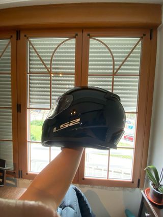 Casco Moto LS2 Negro Brillante