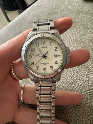 Reloj Casio Caballero Plata y Blanco