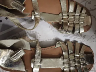 Sandalias doradas verano talla 39