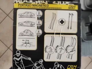 2x Portasci Da Tetto Magnetico Universale Cam. Nu