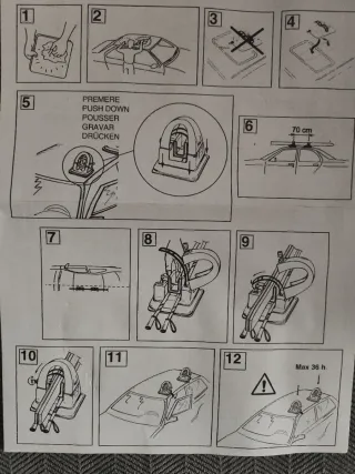 2x Portasci Da Tetto Magnetico Universale Cam. Nu