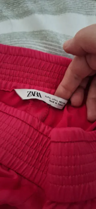 Pantaloni Zara Fucsia Viscosa