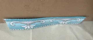 Striscia decorativa carta da parati blu e bianca