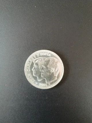 Moneda 12 Euros Plata 2001 Carlos y Sofía