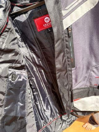 Chaqueta Moto Hombre Armure Negra y Gris