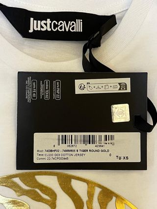T-shirt Just Cavalli bianca taglia XS