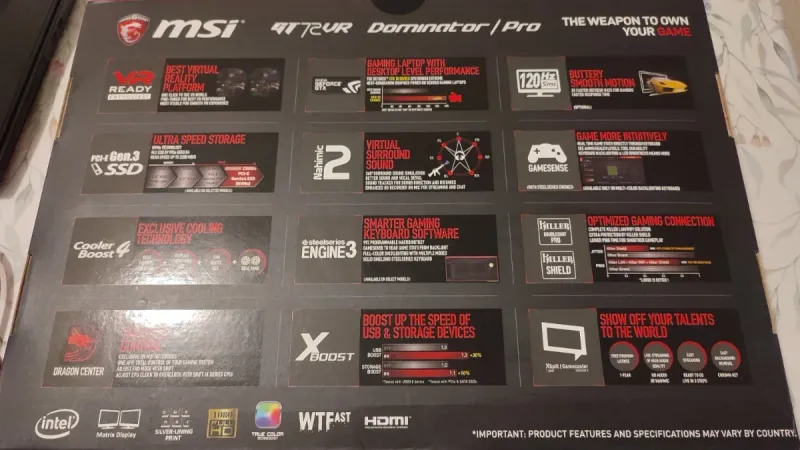 Portátil MSI Negro GT72VR 6RD Dominator Pro afbeelding 7