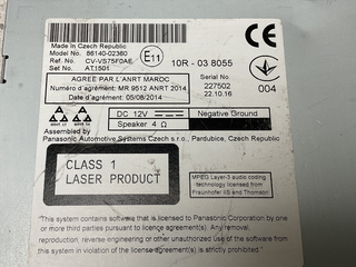 Pantalla Multifuncion Toyota Auris 12-18