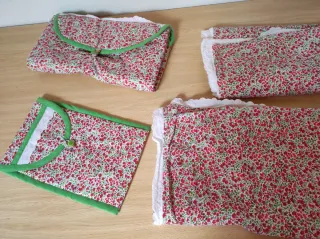 Conjunto bebé floral con encaje