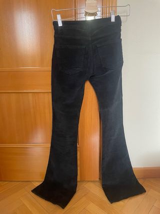 Pantalón pana flare NICOLI negro talla 32
