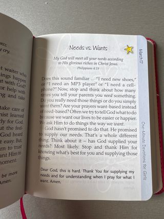 One minute Devotios for girls