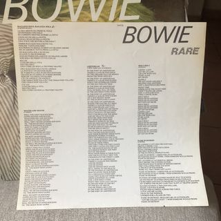 Bowie Rare LP Vinilo