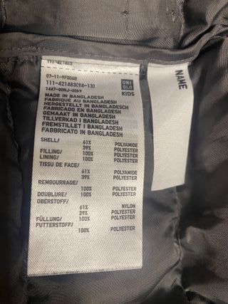 Chaqueta Uniqlo chico 13a