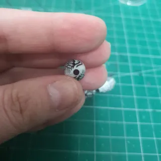 Cuentas ovaladas imitación cerámica