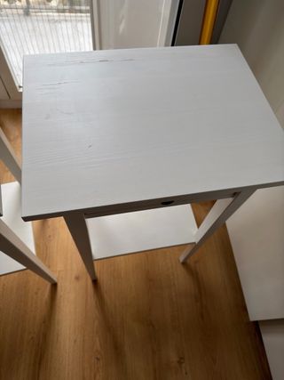 2 Mesitas de noche blanca de madera