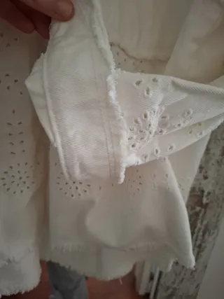Chaqueta Zara Blanca Bordada