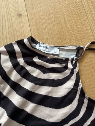 Top cebra manga larga