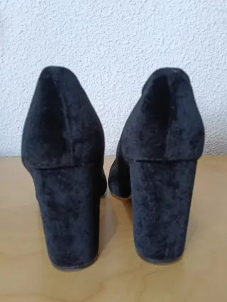 Zapatos mujer Terciopelo Negro Talla 37 Retro