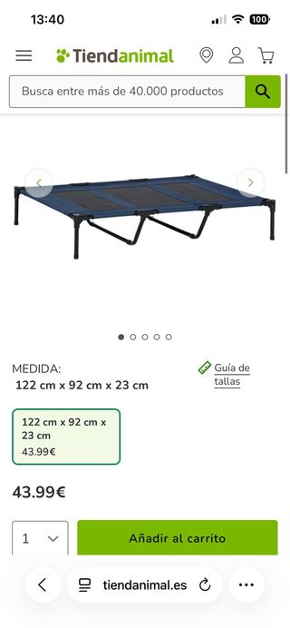 Cama elevada para perros y gatos Pawhut