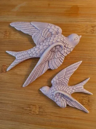 Coppia Rondini Decorative color Glicine