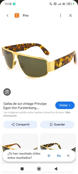 Gafas de sol vintage Príncipe Egon Von Furstenberg