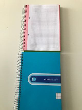 Lote 6 cuadernos 1 folio tapa dura