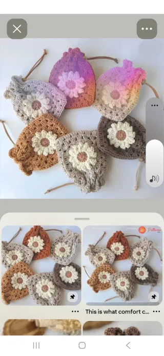 5 Cuadros Granny Crochet Algodón