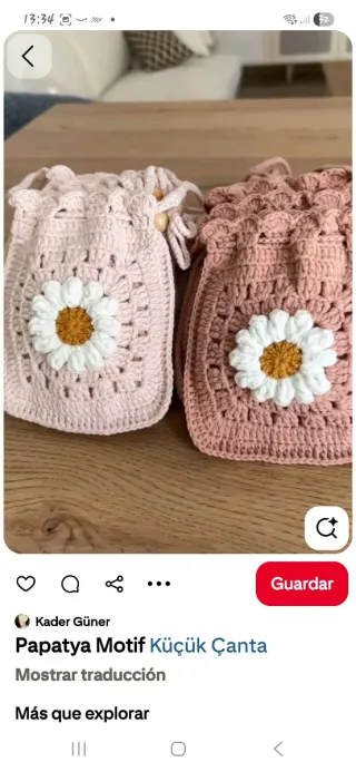 5 Cuadros Granny Crochet Algodón