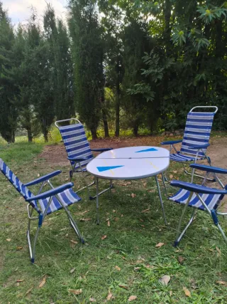 4 Sillas de Camping Plegables