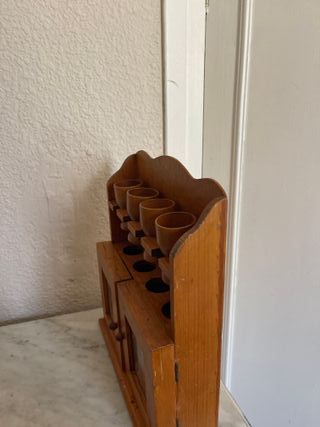 Especiero de madera rústica para colgar