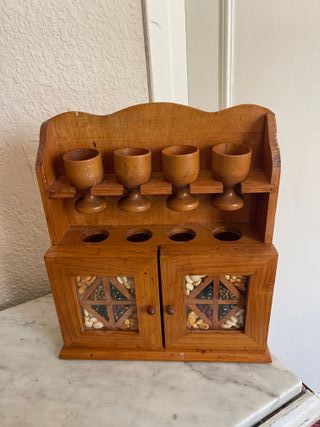 Especiero de madera rústica para colgar