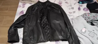 Chaqueta Piel Aviatrix Negra Talla XXL