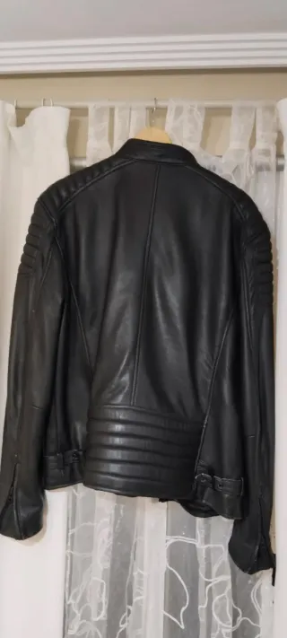 Chaqueta Piel Aviatrix Negra Talla XXL