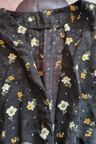 Vestito donna fantasia floreale nero