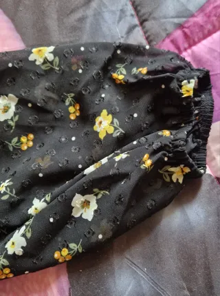 Vestito donna fantasia floreale nero