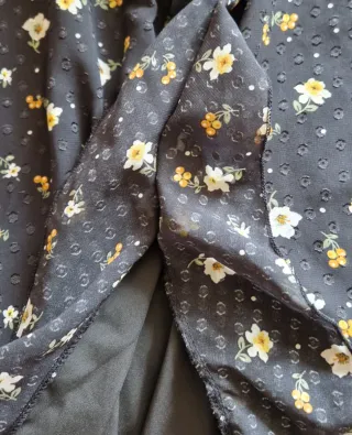 Vestito donna fantasia floreale nero