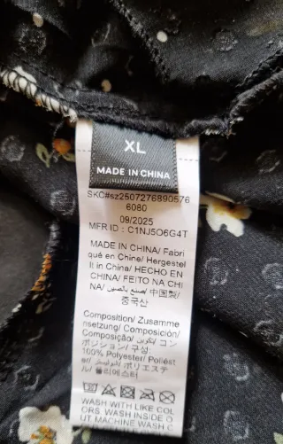 Vestito donna fantasia floreale nero