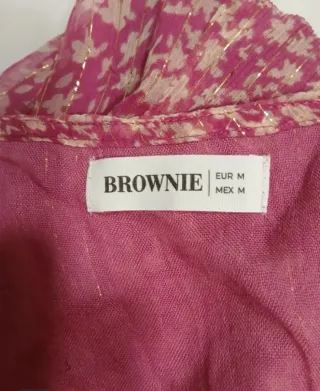 Vestido rosa estampado Brownie talla M