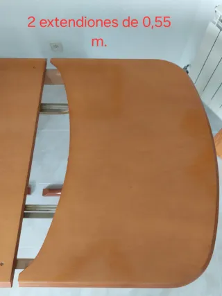 Mesa de comedor de madera extensible