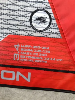Vela Windsurf F2 Rave HD 3.4
