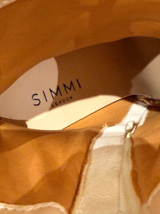 Botas tacón blanco tejido