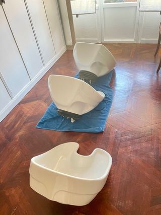 Pica lava-cabezas cerámica blanca