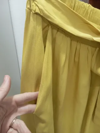 Falda midi amarilla talla L